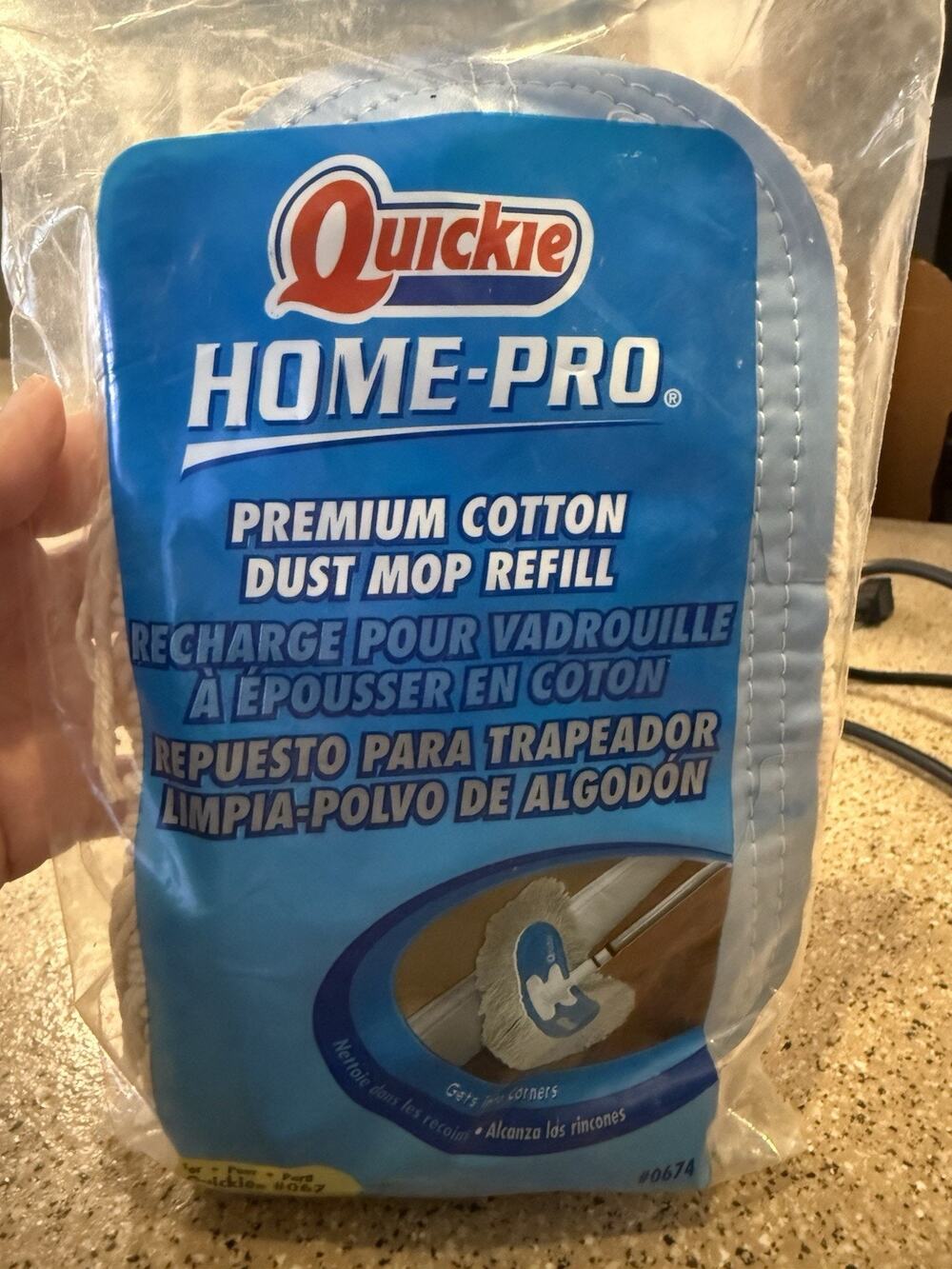 Quickie Home Pro Premium Cotton Dust Mop Refill #067 Old Stock Vintage New